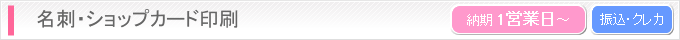 名刺・ショップカード印刷